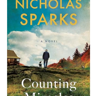 ‘Counting Miracles’ by Nicholas Sparks. The image features a serene landscape with a white deer standing in a forest clearing, symbolizing the themes of hope and unexpected miracles in the story.